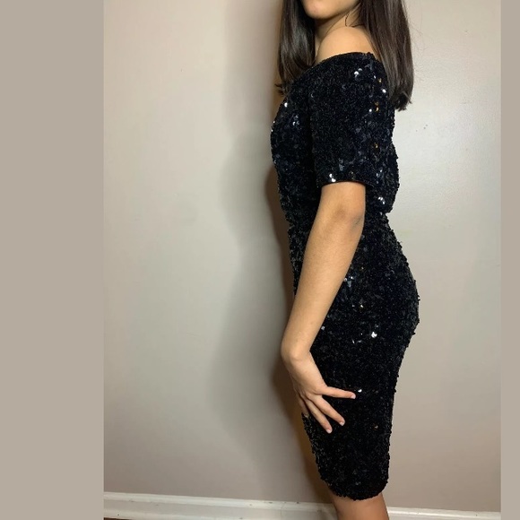 Vintage 1960’s Neiman Marcus Black Sequin Dress 4 - Picture 3 of 8